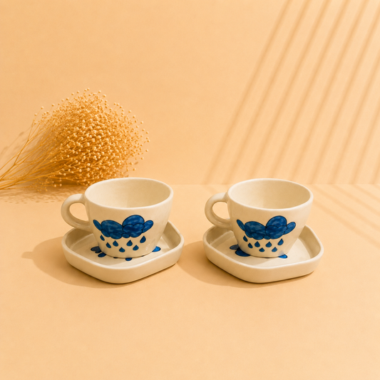 Rain Cloud Cup & Saucer Set of One