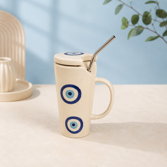 Evil Eye Tumbler with Lid & Straw Set of 1
