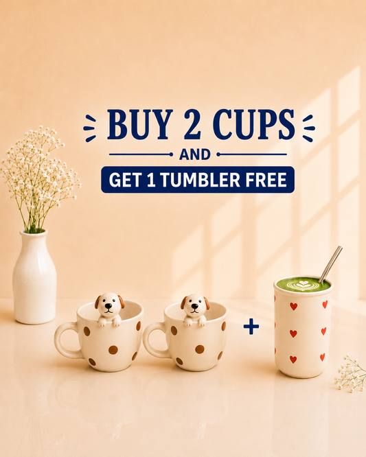 Puppy Peek Mug Set + Free Tumbler