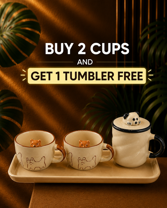 Doggo Doodle Mug Set + Free Tumbler