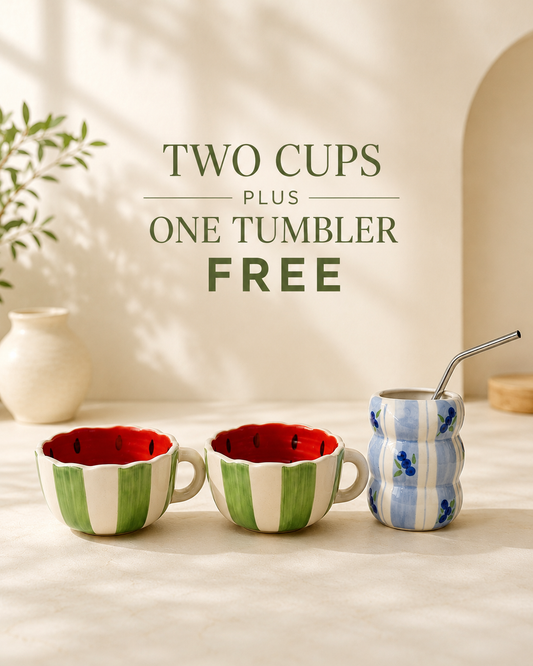 Watermelon Bliss Cup Set + Blueberry Tumbler
