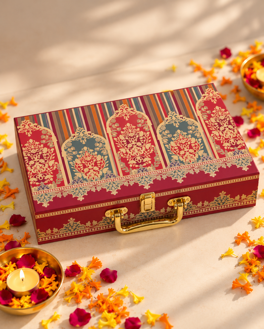 Royal Maroon Dry Fruit & Chocolate Gift Hamper