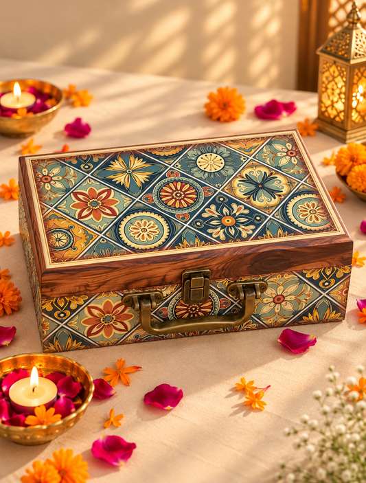 Royal Floral Dry Fruit Gift Hamper