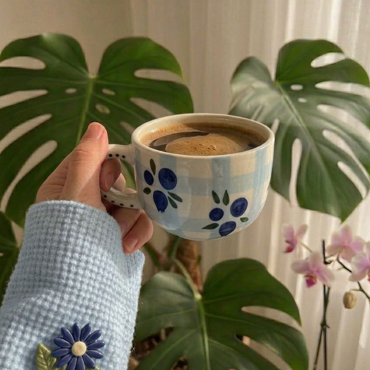 Blueberry Gingham Set + Free Tumbler