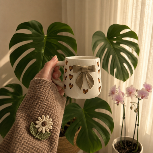 Mocha Bow Mug Set of 1