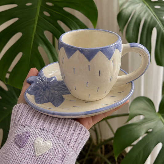 Daisy Lilac Latte Mug Set of 1