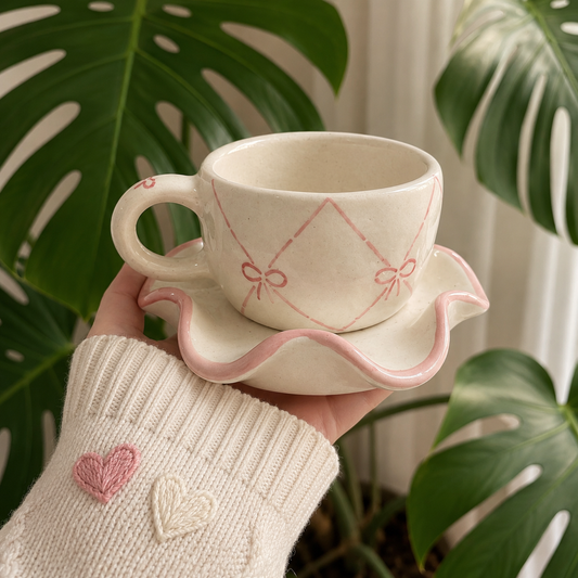 Blush Bow Tea Set of 1
