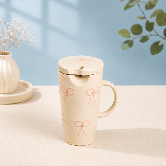 Bow Tumbler with Lid & Straw Set of 1