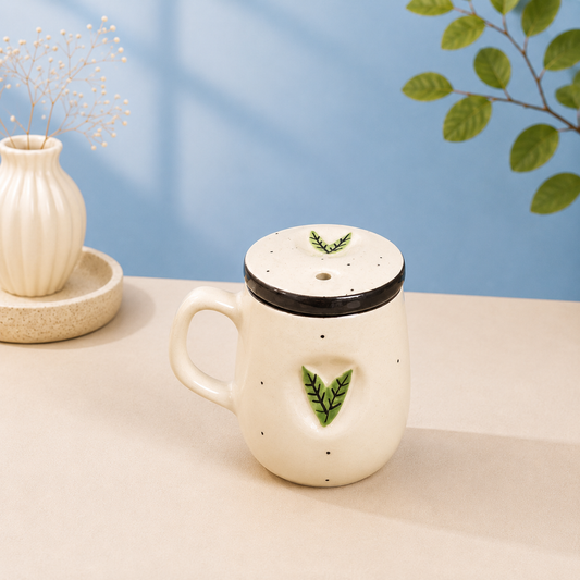 Leaf Heart Tumbler with Lid & Straw Set of 1