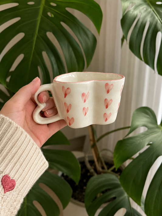 Wavy Hearts Mug Set of One