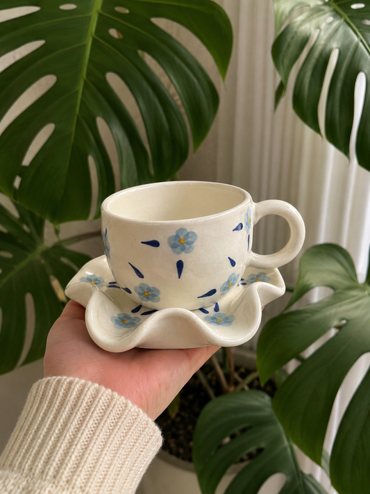 Forget Me Not Cup & Saucer Set of One