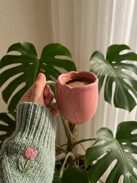 Pink Tulip Mug Set of 1