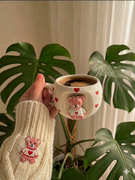 Teddy Hearts Mug Set of One