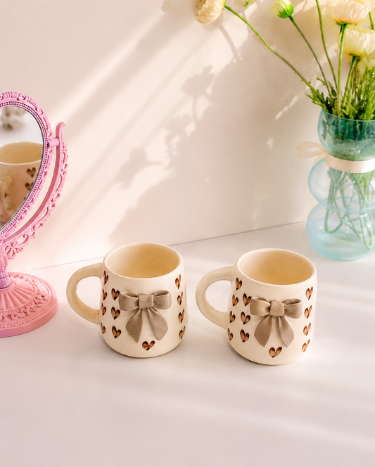 Mocha Bow Mug Set of 1