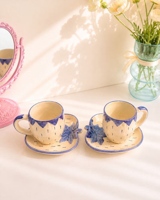 Daisy Lilac Latte Mug Set of 1