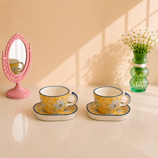 Sunny Bloom Cup & Saucer Set of 1