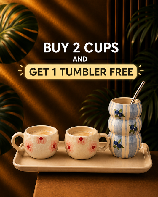 Sakura Bloom Cup Set + Free Tumbler