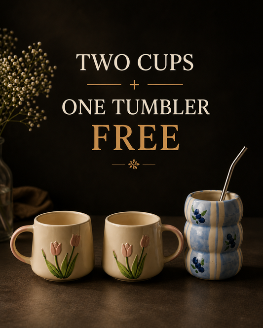 Lotus Cup Set + Free tumbler