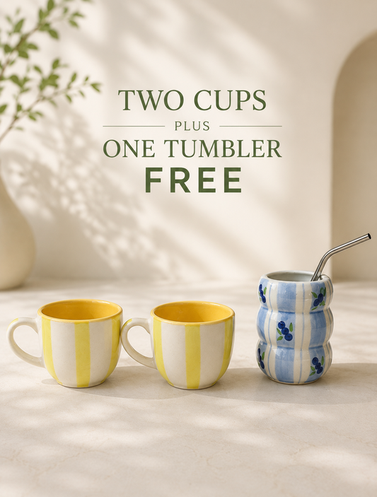 Lemon Zest Cup Set + Blueberry Tumbler