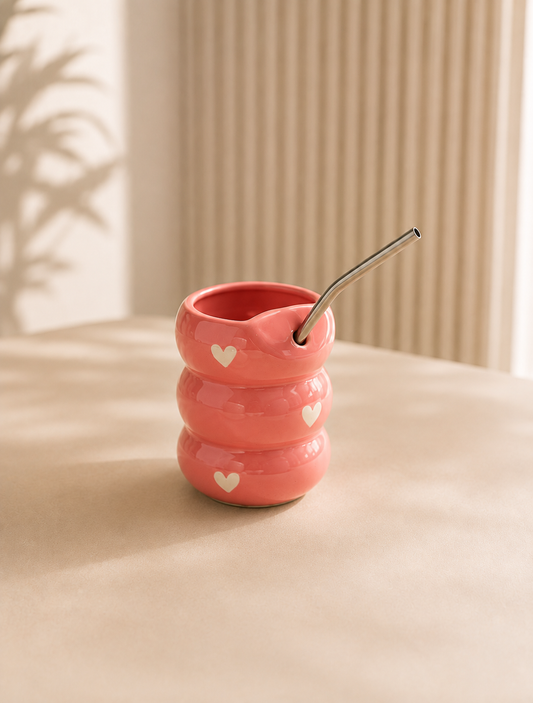 Printed Ceramic Sipper Cup Collection - Set of 4