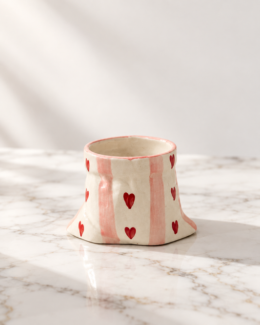 Pink Stripe Slouchy Cup