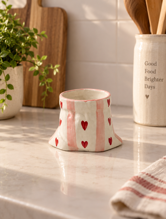 Pink Stripe Slouchy Cup