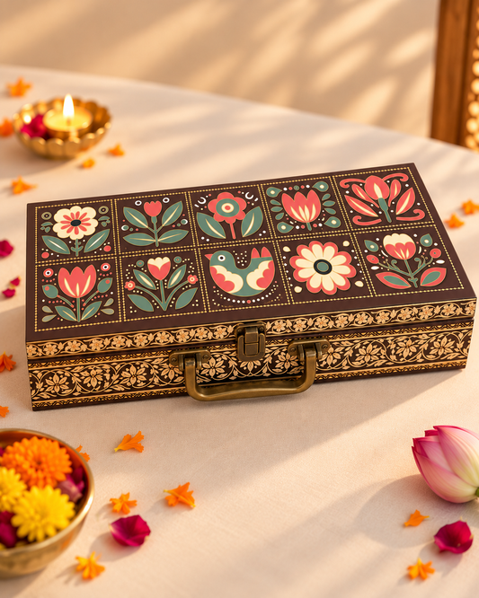 Premium Floral Dry Fruit & Chocolate Gift Hamper