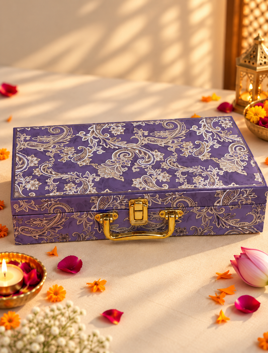 Purple Paisley Dry Fruit & Chocolate Gift Hamper