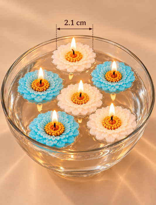 Floral Floating Candles – Set of 6